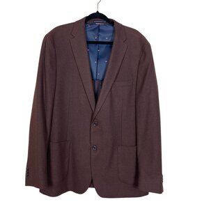 Tommy Hilfiger Men’s Sport Coat Blazer Jacket Burgundy 46L Casual